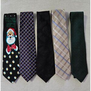 Set Of 5 Mens Neck Ties Including Daland Designs & Bijoux Terner Quilters